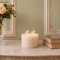 Giant 6 Inch Wide White Beeswax 4 Wick Candles 7 Sizes