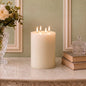 Giant 6 Inch Wide White Beeswax 4 Wick Candles 7 Sizes