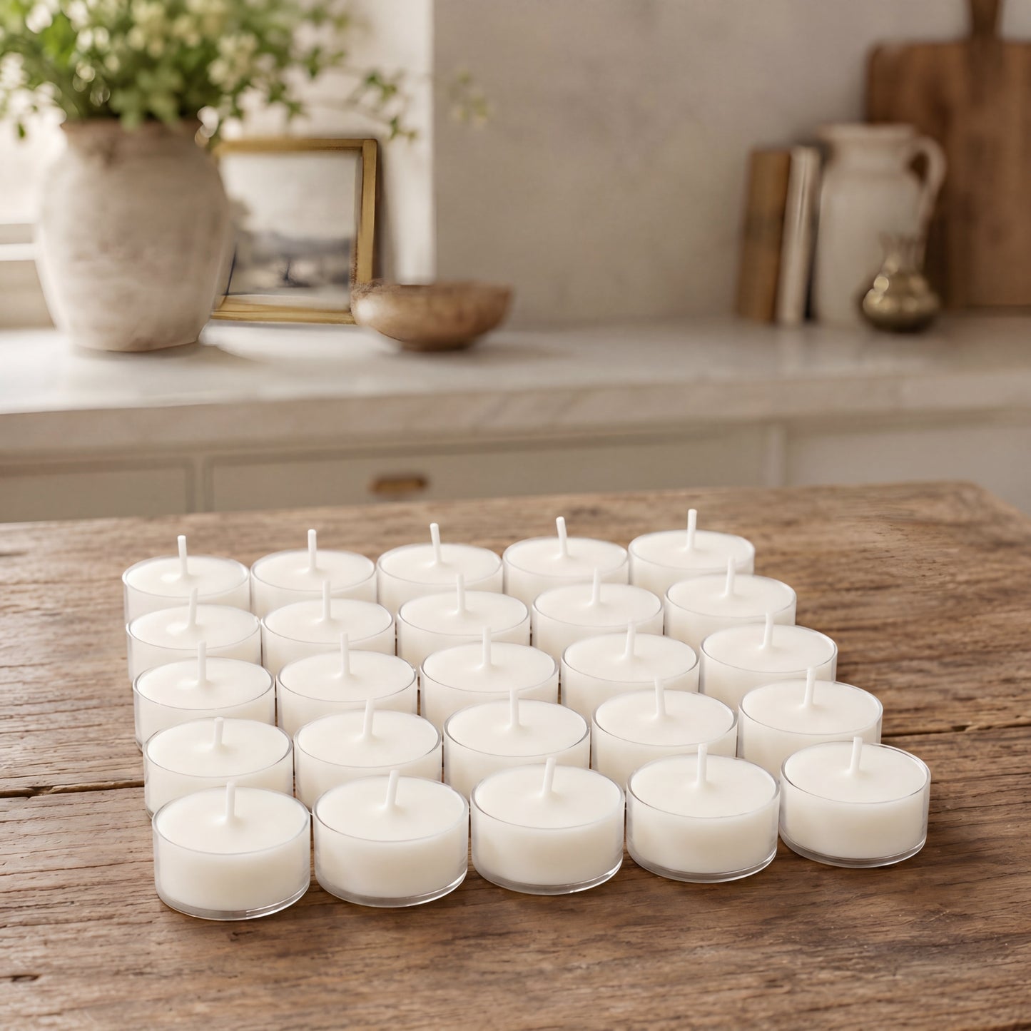 White Tealight Beeswax Candles