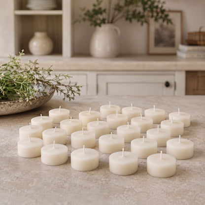 White Tealight Beeswax Candles