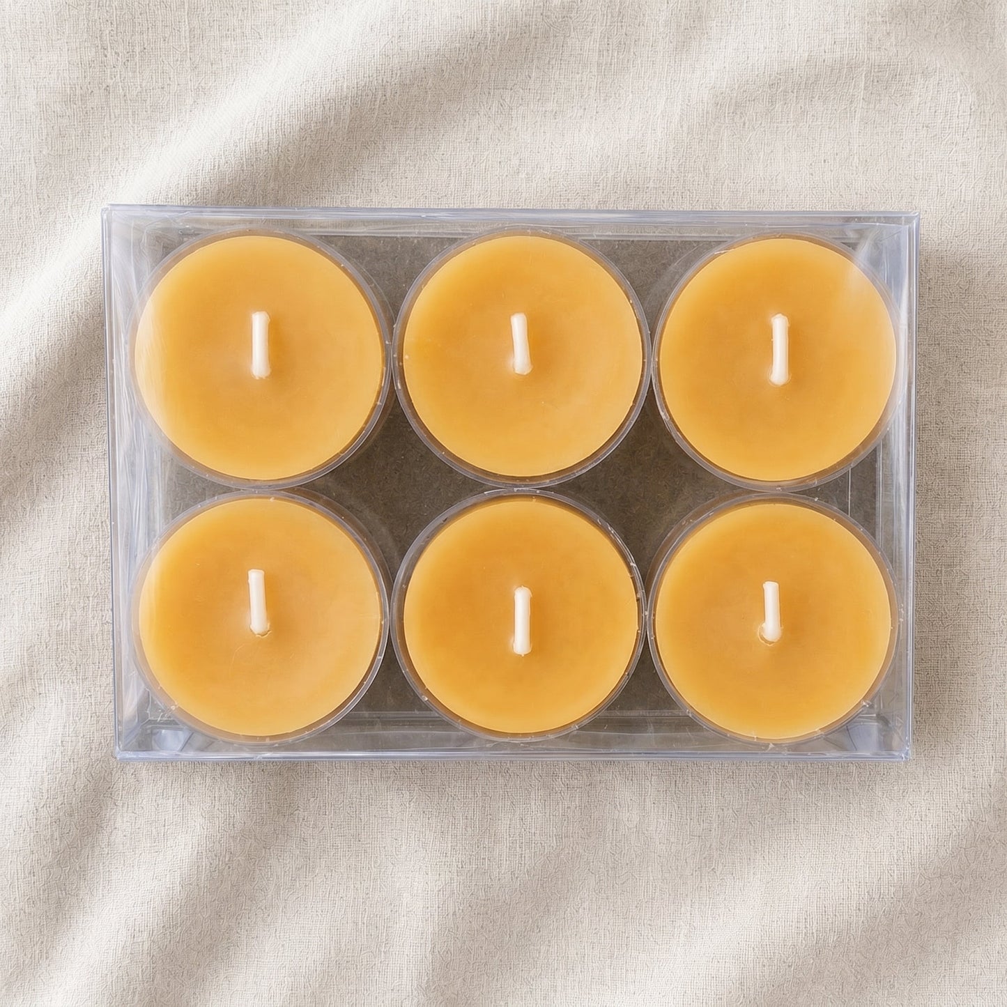 Clear Cupped Tealight Beeswax Candles BULK