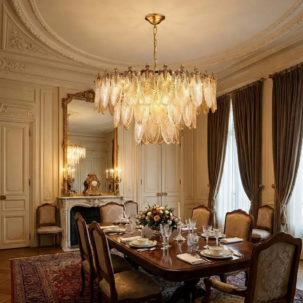 Golden Foliage Crystal Chandelier