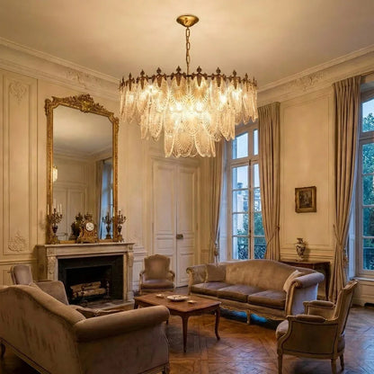 Golden Foliage Crystal Chandelier