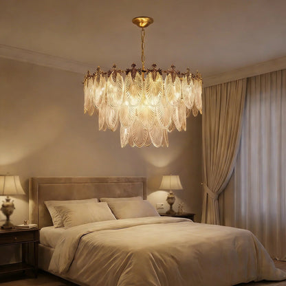Golden Foliage Crystal Chandelier