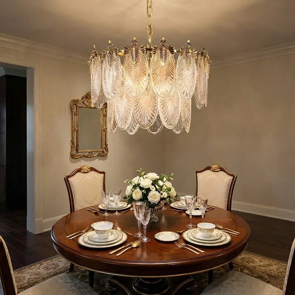 Golden Foliage Crystal Chandelier