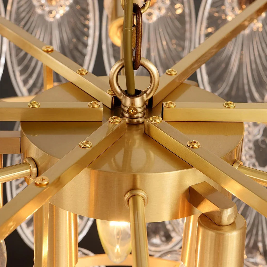 Golden Foliage Crystal Chandelier