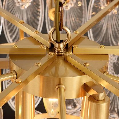 Golden Foliage Crystal Chandelier