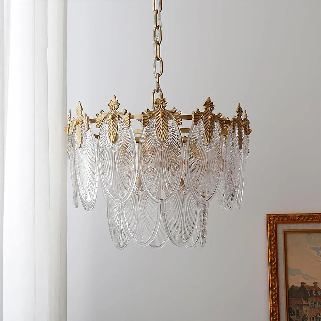 Golden Foliage Crystal Chandelier
