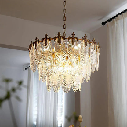 Golden Foliage Crystal Chandelier