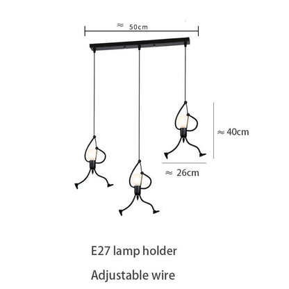 Industrial Metal Pendant Light, Creative Cartoon Ceiling Light Fixture, Indoor Hanging Lamp, Modern Minimalist Lamps for Bedrooms Loft Study Restaurant Entryway Foyer, E27 Great decoration for Bedroom and Kids Room
