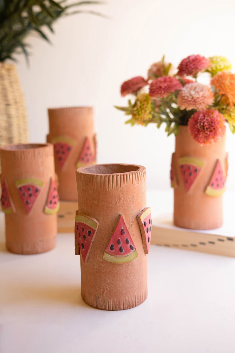 Clay Watermelon Decorative Vase