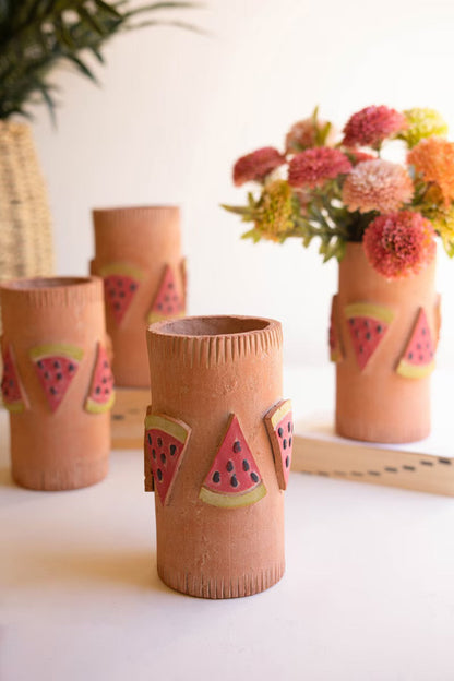 Clay Watermelon Decorative Vase