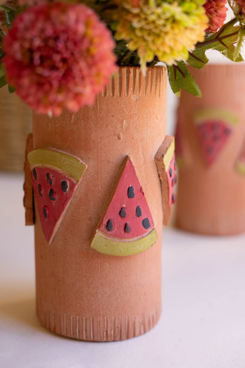 Clay Watermelon Decorative Vase