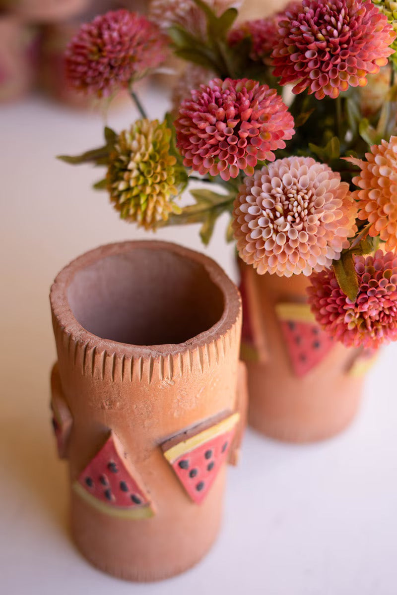 Clay Watermelon Decorative Vase