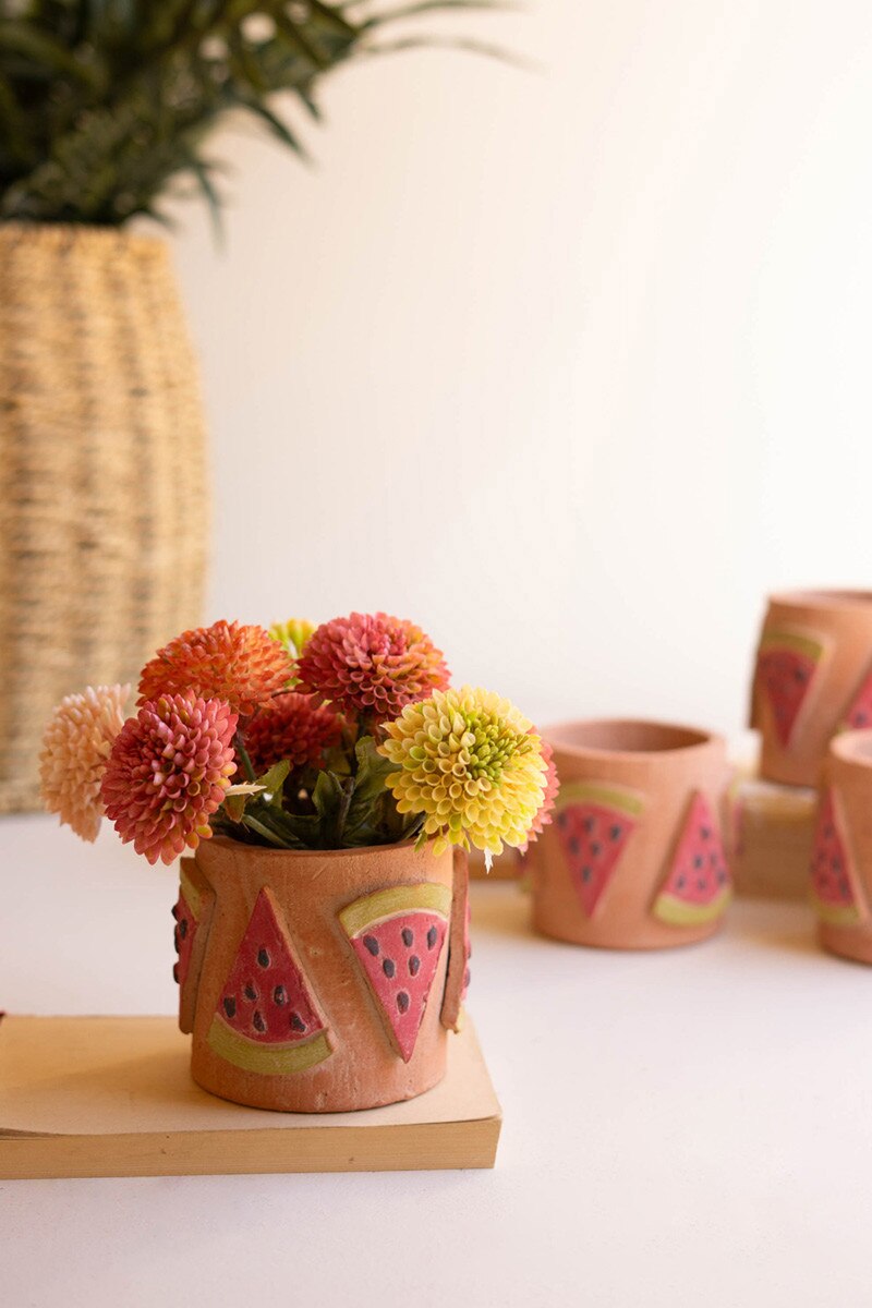 Clay Watermelon Decorative Vase