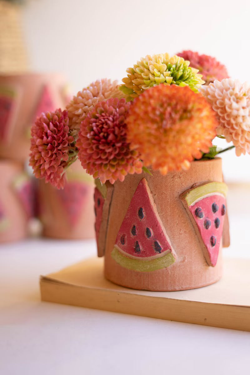 Clay Watermelon Decorative Vase