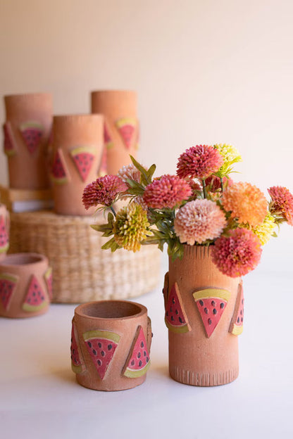 Clay Watermelon Decorative Vase
