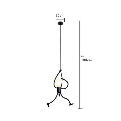 Industrial Metal Pendant Light, Creative Cartoon Ceiling Light Fixture, Indoor Hanging Lamp, Modern Minimalist Lamps for Bedrooms Loft Study Restaurant Entryway Foyer, E27 Great decoration for Bedroom and Kids Room