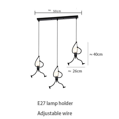 Industrial Metal Pendant Light, Creative Cartoon Ceiling Light Fixture, Indoor Hanging Lamp, Modern Minimalist Lamps for Bedrooms Loft Study Restaurant Entryway Foyer, E27 Great decoration for Bedroom and Kids Room