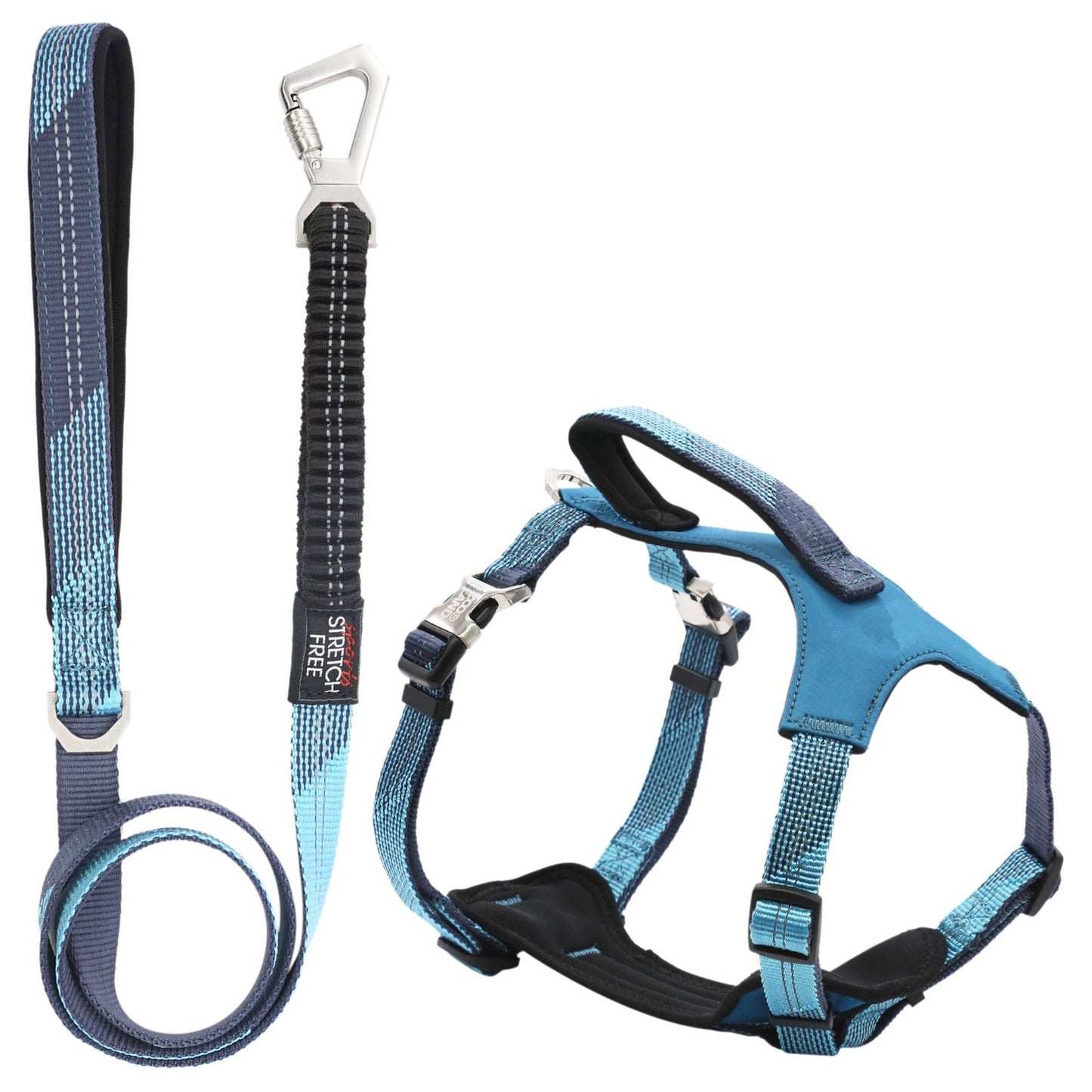 Pet Life ® 'Geo-prene' 2-in-1 Shock Absorbing Neoprene Padded Reflective Dog Leash and Harness