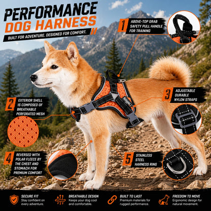 Dog Helios ® 'Scorpion' Sporty High-Performance Free-Range Dog Harness