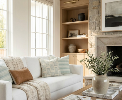 Horizon Pillow Cover in Lichen, McLaurin + Piercy Textiles