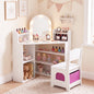 2-In-1 Kids Vanity Set with Lights for Toddlers 3+ Years Old