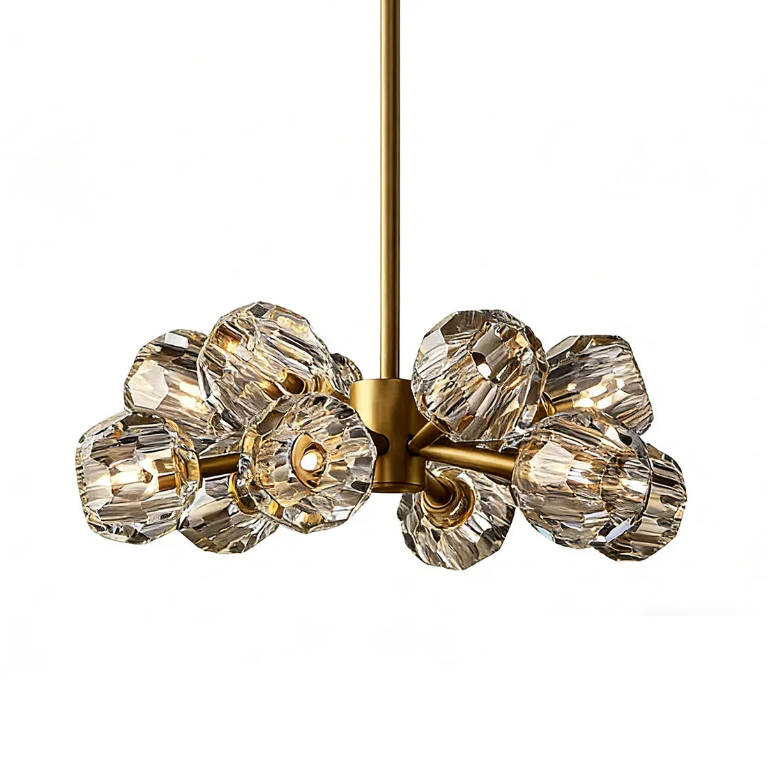 Hand-Cut Crystal Orb Branching Chandelier