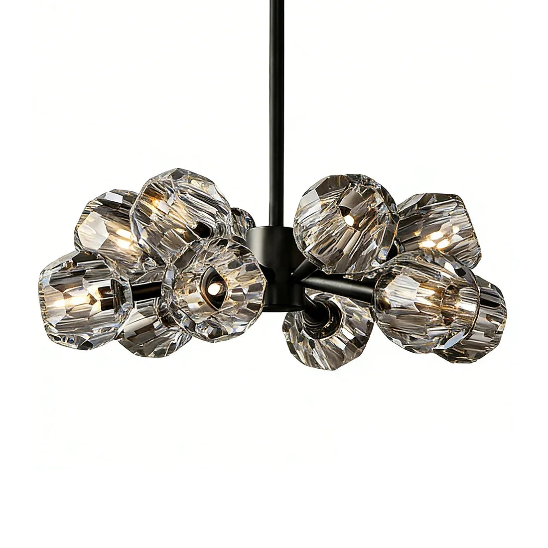 Hand-Cut Crystal Orb Branching Chandelier