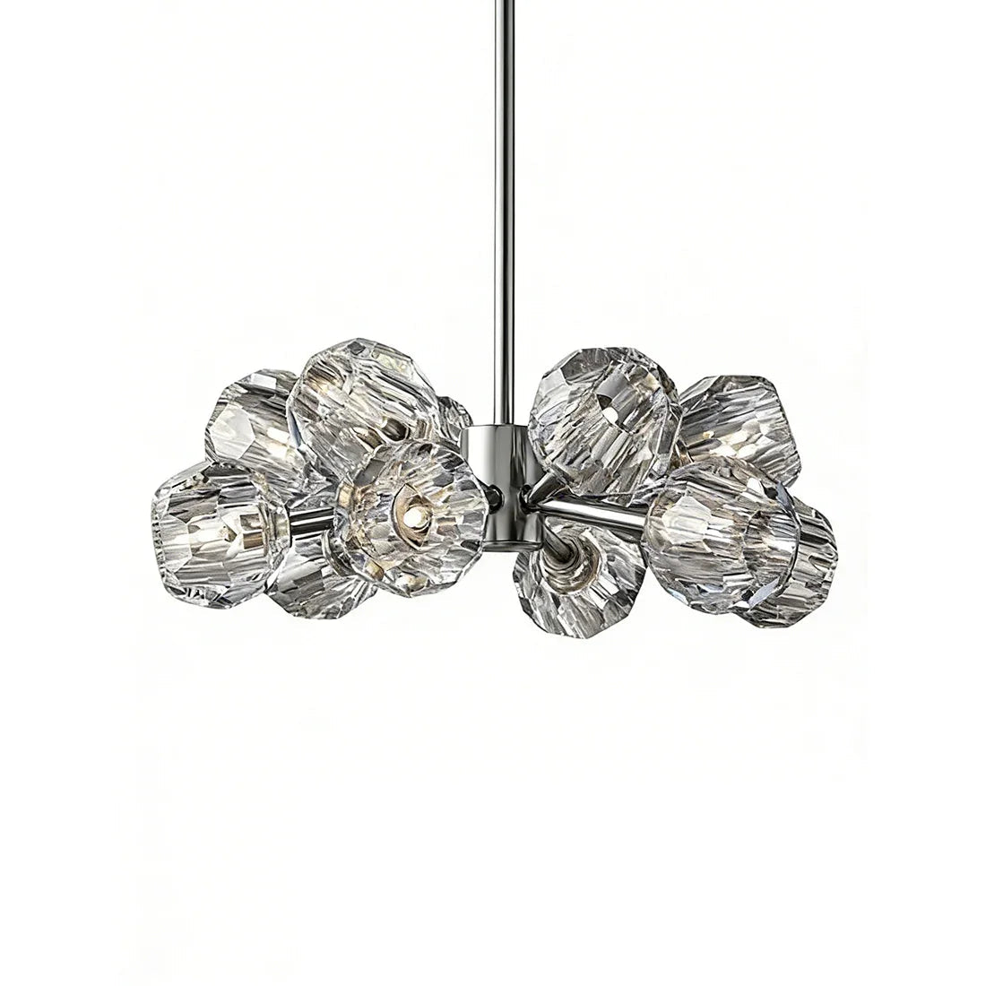Hand-Cut Crystal Orb Branching Chandelier