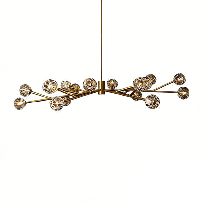 Hand-Cut Crystal Orb Branching Chandelier