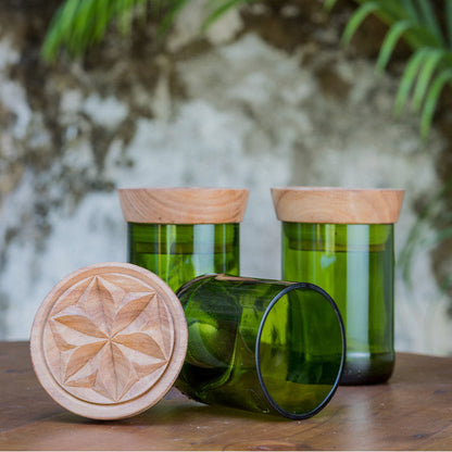 Hiliki Jar - Dark Green - Large (set of 2)