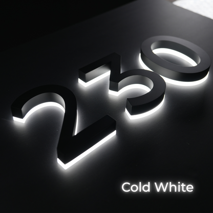 Backlit LED House Numbers – Custom Illuminated Address Numbers for Outdoor Use