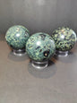 Kambaba (Crocodile) Jasper Polished Sphere Sculpture
