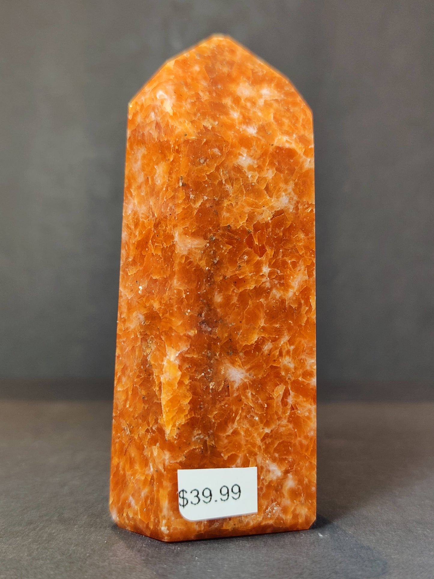 Sunstone Polished Obelisk Tower Sculpture