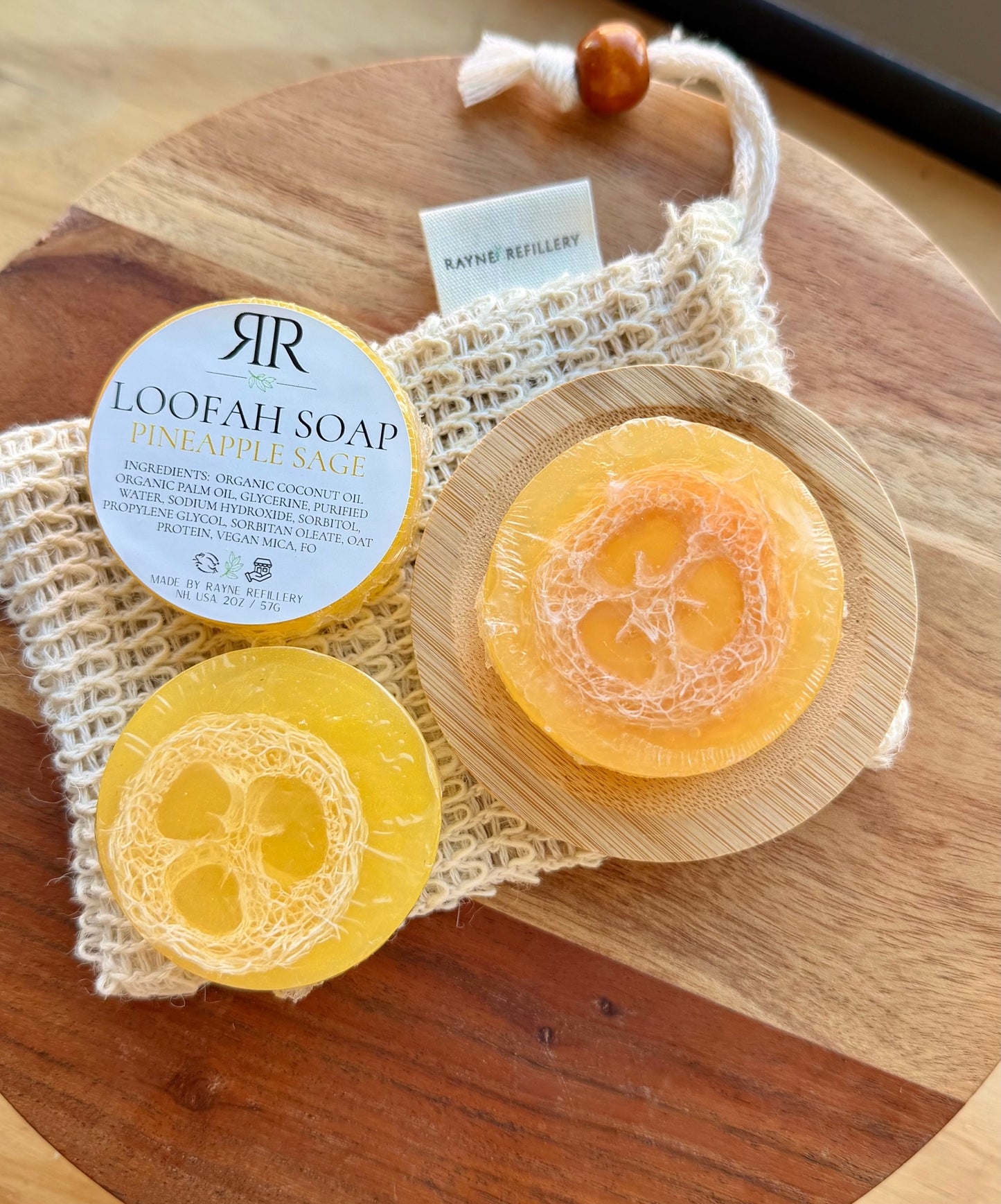 Loofah Soap Bar – Pineapple Sage | Exfoliating Handmade Soap