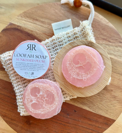 Loofah Soap Bar – Sunkissed Plum | Exfoliating Vegan Soap