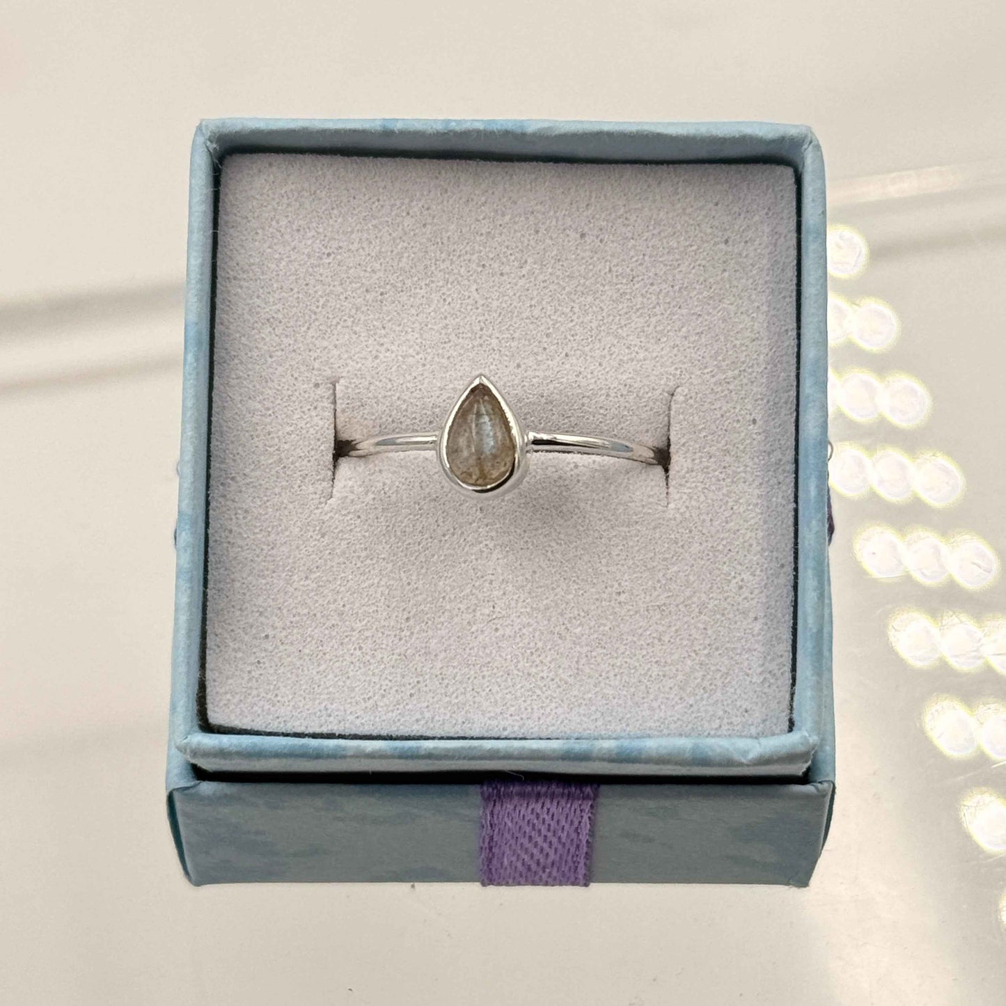 Dainty Labradorite Ring