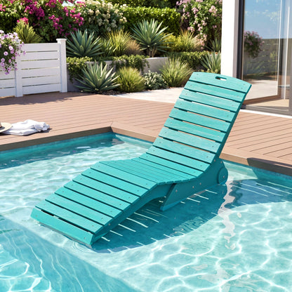 In-Pool Lounge Chair with Weighted Anti-Floating Design 450 LBS for Baja Shelf