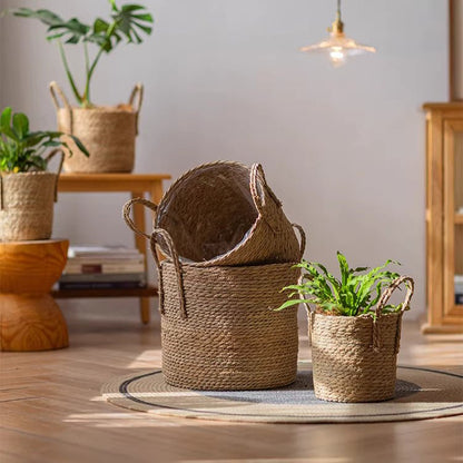 French Country Woven Planter Basket