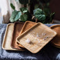 Natural Wood Plate Serving Tray