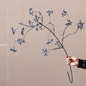 Zen Style Blue Berry Stem 37.5" Tall