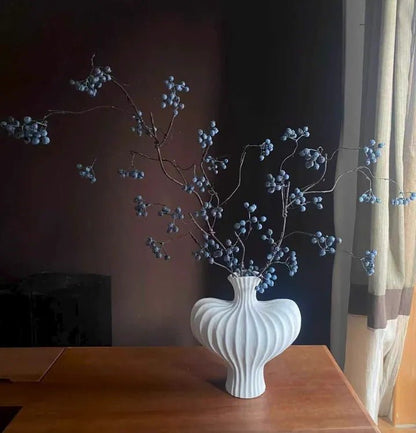 Zen Style Blue Berry Stem 37.5" Tall