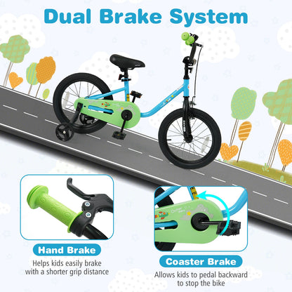 Kids Bike for 3-7 Years Old Boys and Girls 12/14/16-Inch Children Bicycle Blue