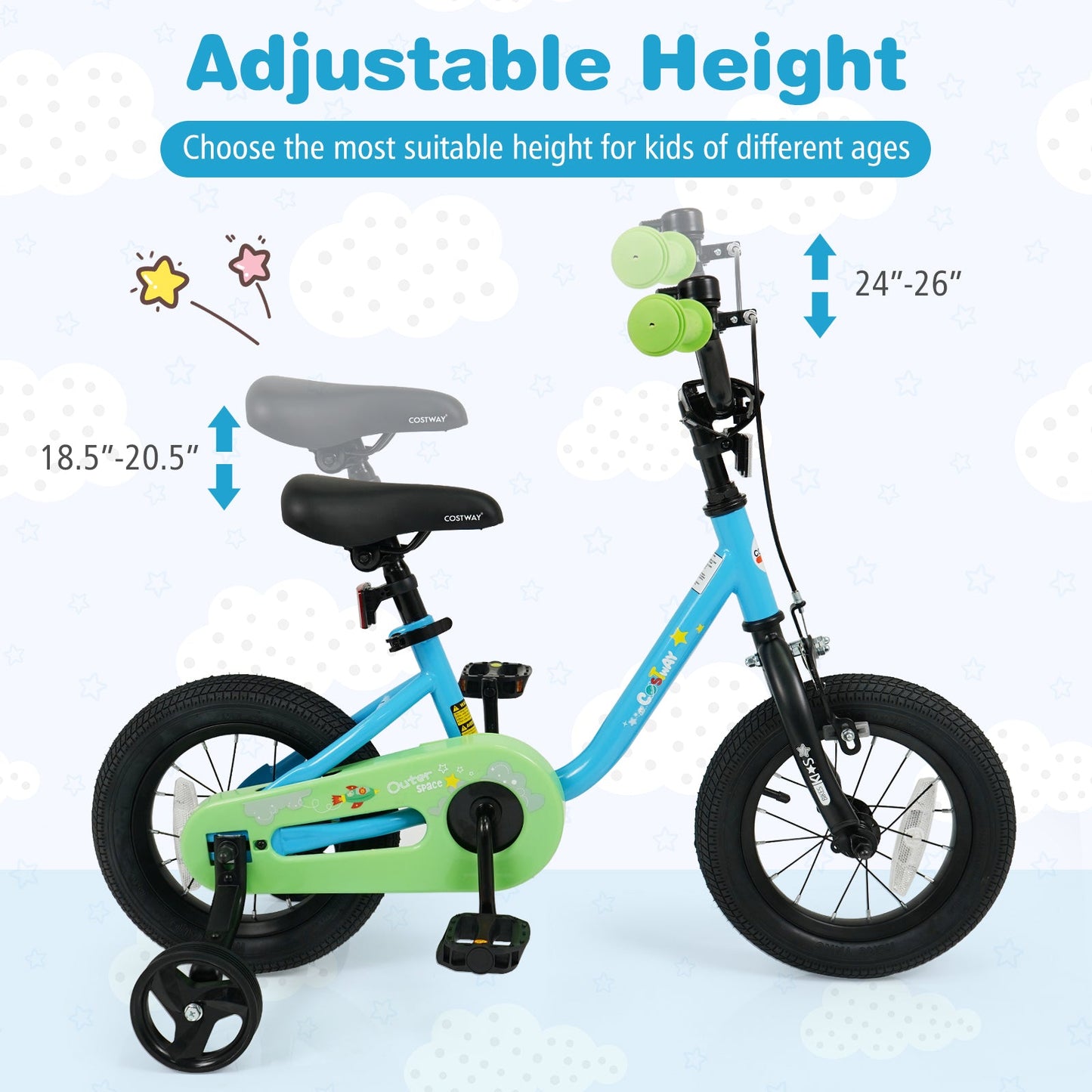 Kids Bike for 3-7 Years Old Boys and Girls 12/14/16-Inch Children Bicycle Blue