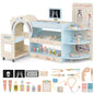 Kids Doctor Play Set Wooden Pretend Hospital Office Kit with Eye Chart Toy CT Machine
