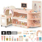 Kids Doctor Play Set Wooden Pretend Hospital Office Kit with Eye Chart Toy CT Machine