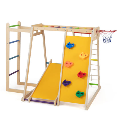Kids Indoor Playground 6-in-1 Jungle Gym for 3-14 Years Olds