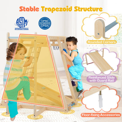 Kids Indoor Playground 6-in-1 Jungle Gym for 3-14 Years Olds