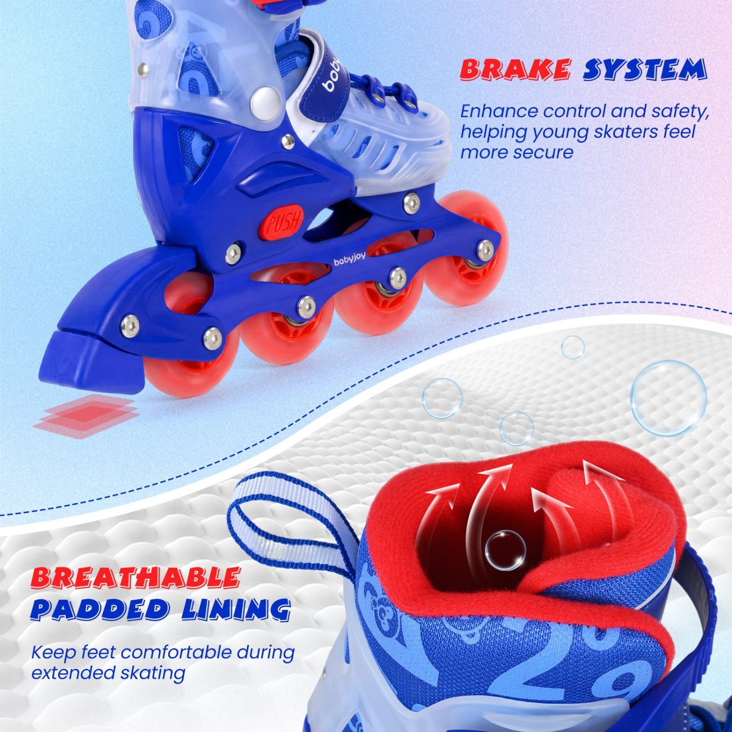 Kids Inline Skates with Light Up Wheels for Beginners Ages 9-14